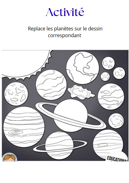 imagier sur le système solaire